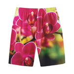 Cute Orchid Print Cotton Shorts