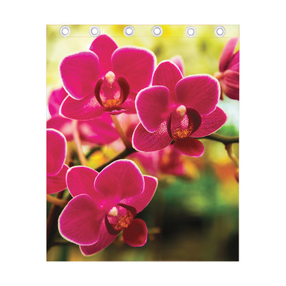 Cute Orchid Print Curtain