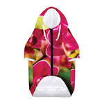 Cute Orchid Print Dog Zip Up Hoodie