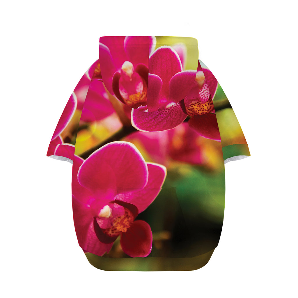 Cute Orchid Print Dog Zip Up Hoodie