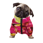 Cute Orchid Print Dog Zip Up Jacket