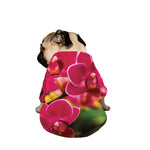 Cute Orchid Print Dog Zip Up Jacket