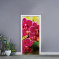 Cute Orchid Print Door Sticker