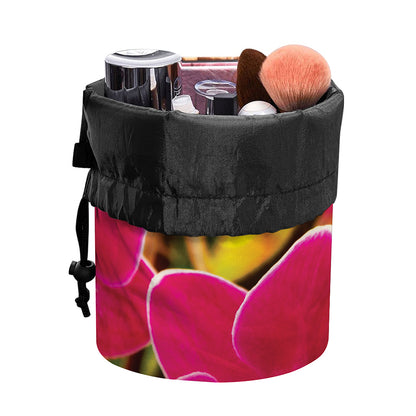 Cute Orchid Print Drawstring Makeup Bag