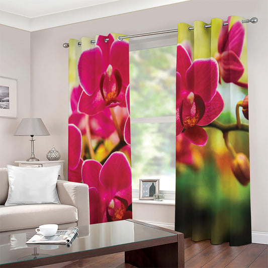 Cute Orchid Print Extra Wide Grommet Curtains