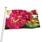Cute Orchid Print Flag