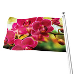 Cute Orchid Print Flag