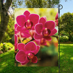 Cute Orchid Print Garden Flag