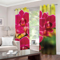 Cute Orchid Print Grommet Curtains