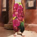 Cute Orchid Print Harem Pants
