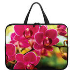 Cute Orchid Print Laptop Sleeve With Handle