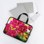 Cute Orchid Print Laptop Sleeve With Handle