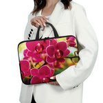 Cute Orchid Print Laptop Sleeve With Handle