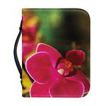 Cute Orchid Print Leather Bible Cover