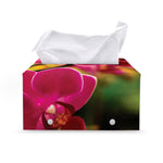 Cute Orchid Print Leather Tissue Box Cover