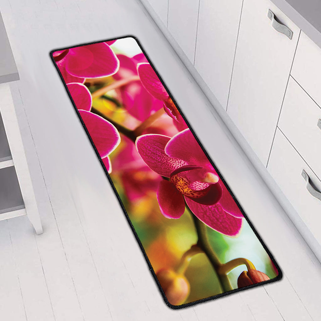 Cute Orchid Print Long Kitchen Mat