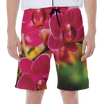 Cute Orchid Print Men's Beach Shorts
