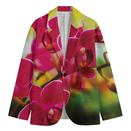 Cute Orchid Print Men's Blazer
