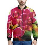 Cute Orchid Print Men's Bomber Jacket