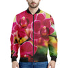 Cute Orchid Print Men's Bomber Jacket