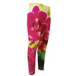 Cute Orchid Print Men's Compression Pants