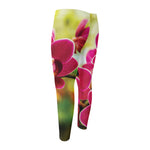 Cute Orchid Print Men's Compression Pants