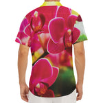 Cute Orchid Print Men's Deep V-Neck Shirt