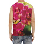 Cute Orchid Print Men's Fitness Tank Top