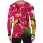 Cute Orchid Print Men's Long Sleeve T-Shirt