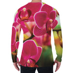 Cute Orchid Print Men's Long Sleeve T-Shirt