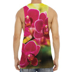 Cute Orchid Print Men's Muscle Tank Top