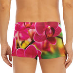Cute Orchid Print Men's Short Boxer Briefs