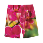 Cute Orchid Print Men's Sports Shorts