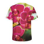 Cute Orchid Print Men's Sports T-Shirt