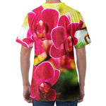 Cute Orchid Print Men's Velvet T-Shirt