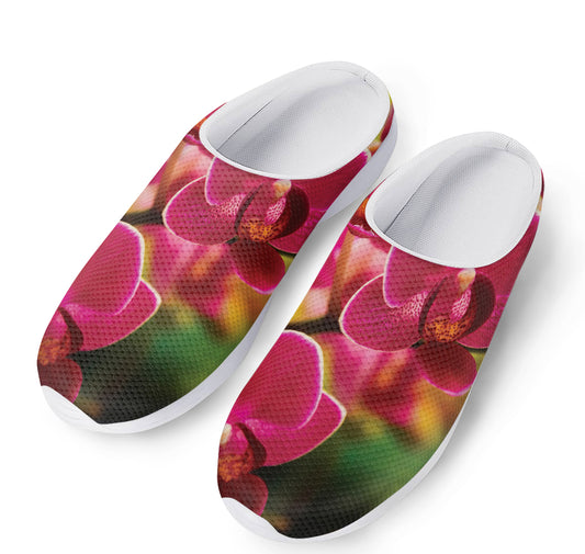 Cute Orchid Print Mesh Casual Shoes