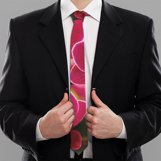 Cute Orchid Print Necktie