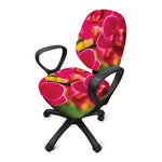 Cute Orchid Print Office Chair Cover