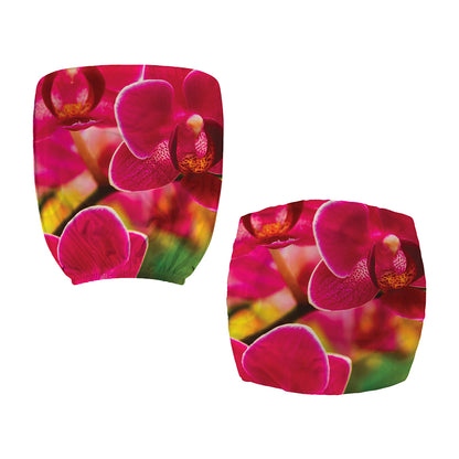 Cute Orchid Print Office Chair Cover