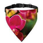 Cute Orchid Print Over The Collar Dog Bandana