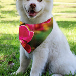 Cute Orchid Print Over The Collar Dog Bandana