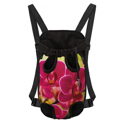 Cute Orchid Print Pet Carrier Backpack