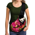 Cute Orchid Print Pet Sling Carrier