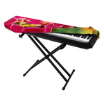 Cute Orchid Print Piano Keyboard Cover