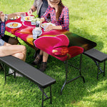 Cute Orchid Print Picnic Table Cover