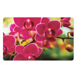 Cute Orchid Print Polyester Doormat