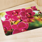 Cute Orchid Print Polyester Doormat