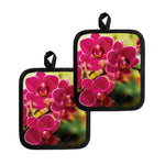 Cute Orchid Print Pot Holders