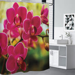 Cute Orchid Print Premium Shower Curtain