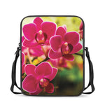 Cute Orchid Print Rectangular Crossbody Bag
